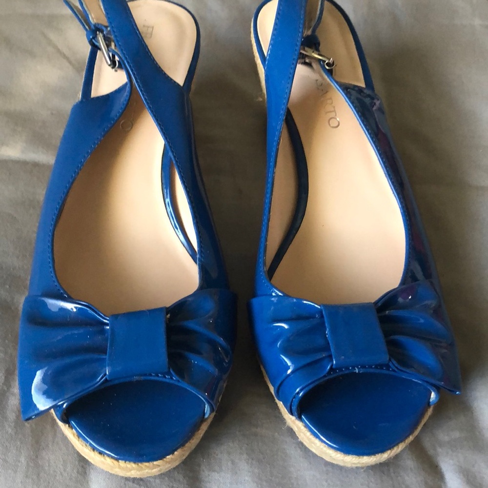 Franco Sarto Blue Slingback Sandals